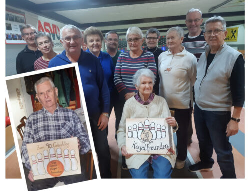 „Kegelfreunde“ gratulieren zum 80. und 90. Geburtstag