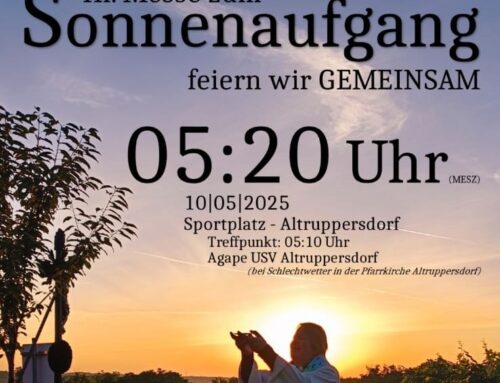 Einladung zur Sonnenaufgangsmesse am Sportplatz