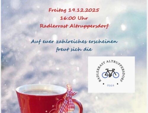 Einladung zum Glühweinstand der Radlerrast