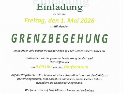 Einladung zur Grenzbegehung