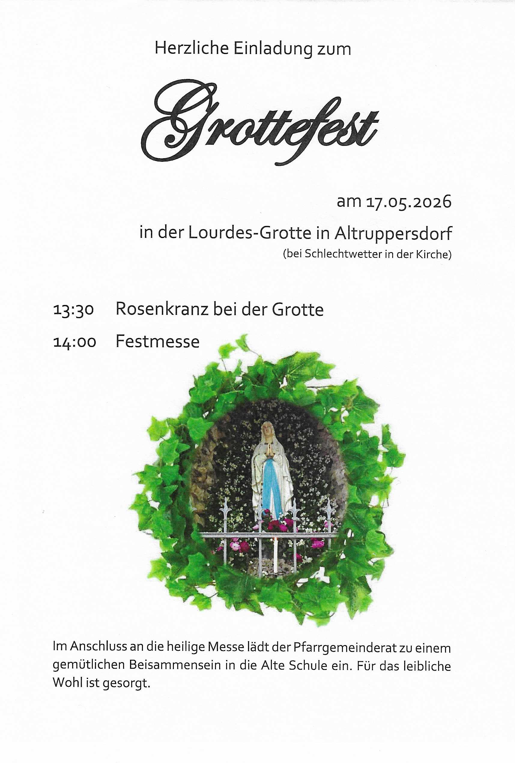 Einladung zum Grottefest