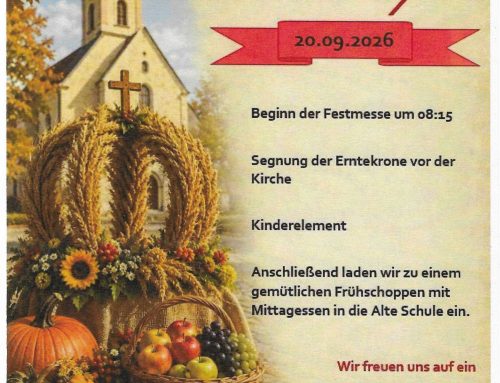 Einladung zum Erntedankfest mit Frühschoppen